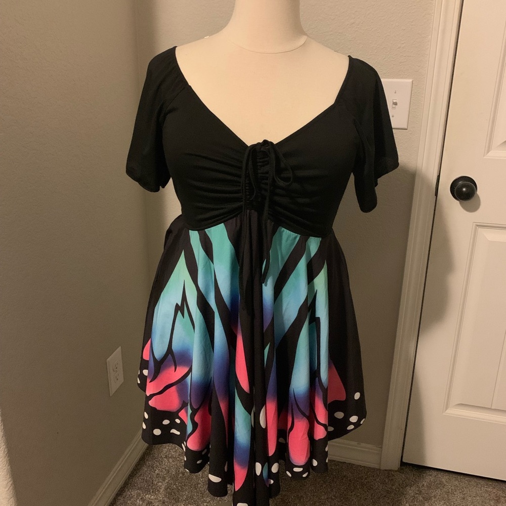 T-35 Rosegal Black and Multicolor Women's Blouse